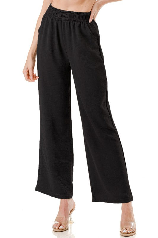 CCP01 CRINKLE CREPE PANTS