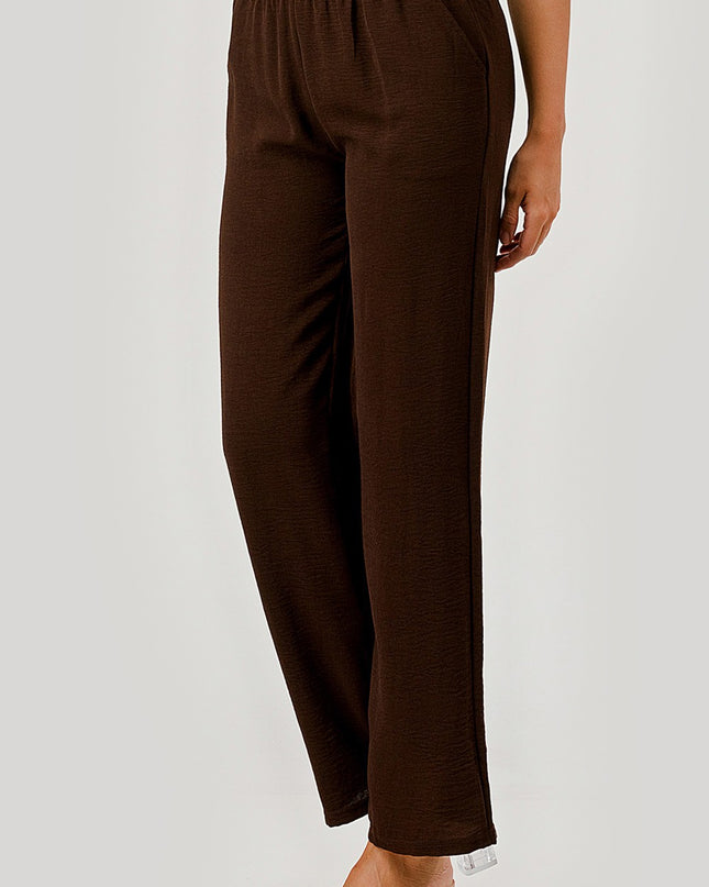 CCP01 CRINKLE CREPE PANTS