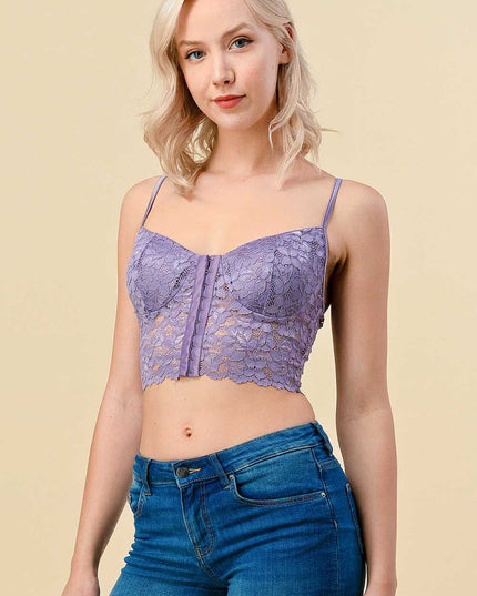LB-35 Lace-Up Corset Bra Top