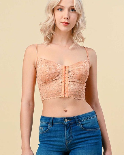 LB-35 Lace-Up Corset Bra Top