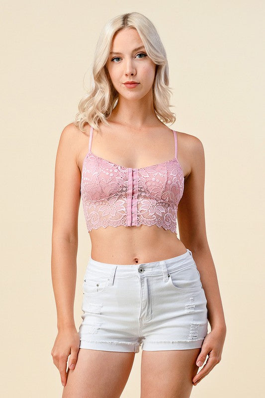 LB38C FLORAL LACE BRALETTE