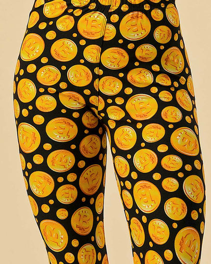 F763 BITCOIN PRINT LEGGINGS