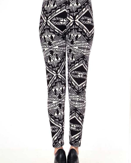 PLUS F478 PLUS ETHNIC PRINT LEGGINGS