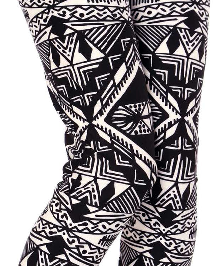 PLUS F478 PLUS ETHNIC PRINT LEGGINGS