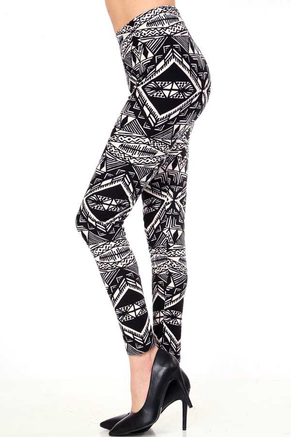 PLUS F478 PLUS ETHNIC PRINT LEGGINGS