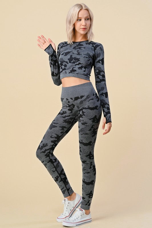 SP50LSSET CAMOUFLAGE CROP SET
