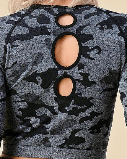 SP50LSSET CAMOUFLAGE CROP SET
