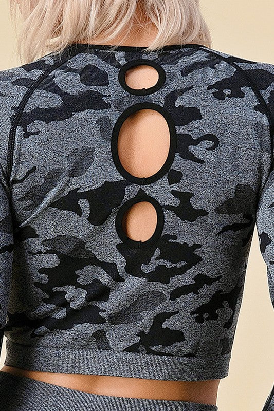SP50LSSET CAMOUFLAGE CROP SET