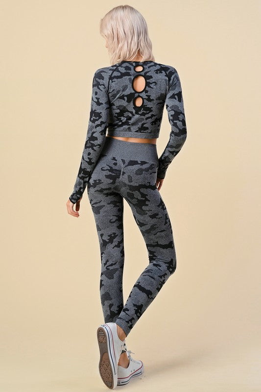 SP50LSSET CAMOUFLAGE CROP SET