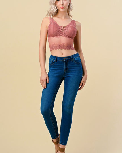 LB27 LACE BRA TANK TOP