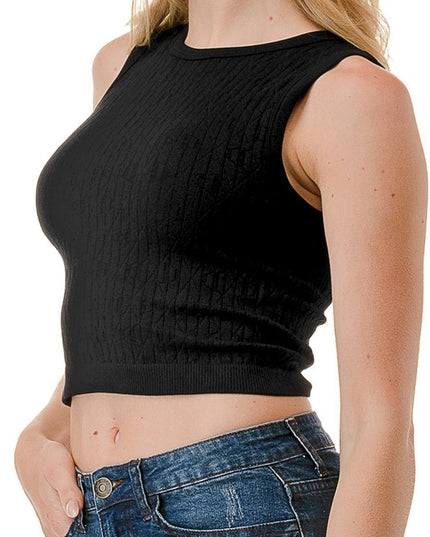 Crop Tank Top – Slim Fit Soft Stretch Casual Top