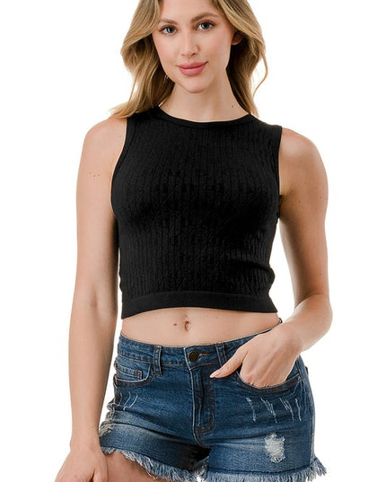 Crop Tank Top – Slim Fit Soft Stretch Casual Top