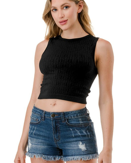 Crop Tank Top – Slim Fit Soft Stretch Casual Top