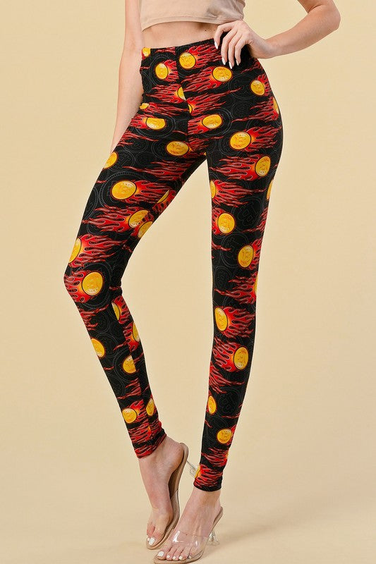 F765 Bitcoin Print Leggings