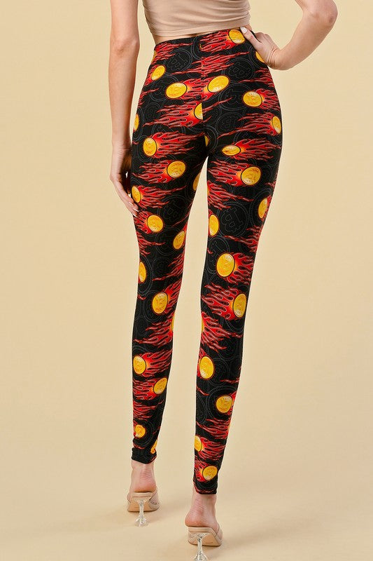 F765 Bitcoin Print Leggings