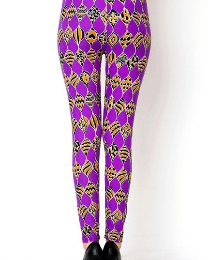 PLUS F681 PLUS SIZE UNIQUE PRINT BRUSHED FULL LEGGINGS