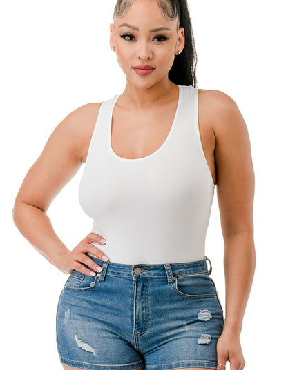 BSLB03 SOLID RACERBACK TANK BODYSUIT
