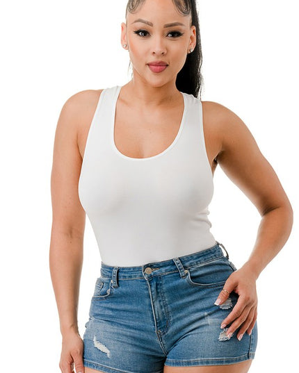 BSLB03 SOLID RACERBACK TANK BODYSUIT