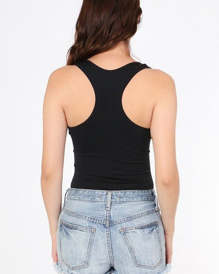 BSLB03 SOLID RACERBACK TANK BODYSUIT