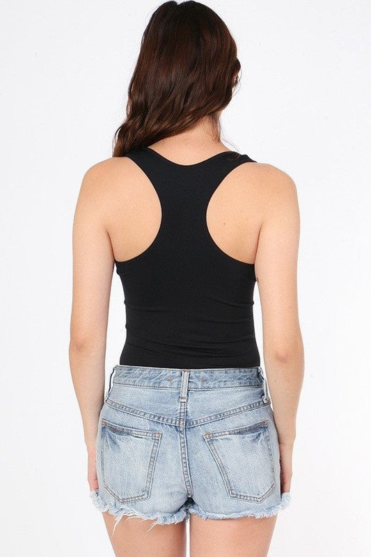 BSLB03 SOLID RACERBACK TANK BODYSUIT