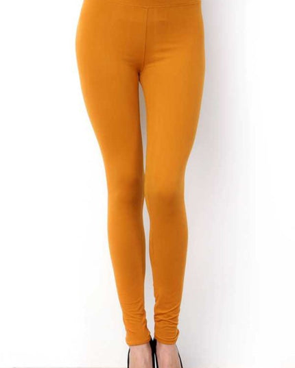 SOL01R-3 HIGH-WAIST SOLID BRUSHED LEGGINGS