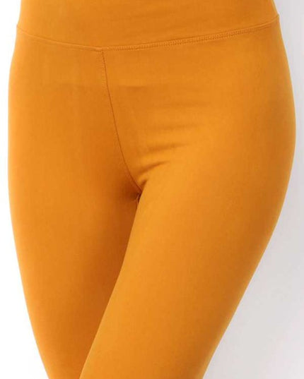 SOL01R-3 HIGH-WAIST SOLID BRUSHED LEGGINGS
