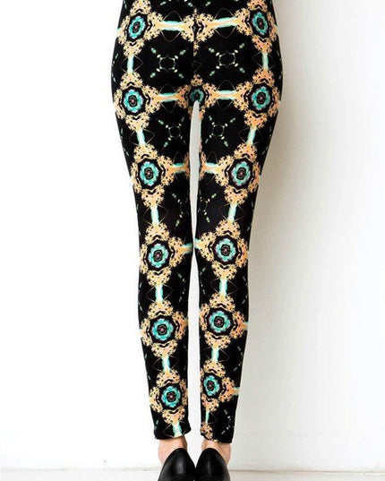 KIDS N233 KIDS UNIQUE PRINT BRUSHED FULL LEGGINGS