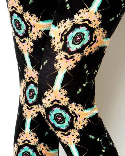 KIDS N233 KIDS UNIQUE PRINT BRUSHED FULL LEGGINGS