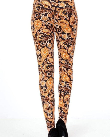 KIDS N230 KIDS BUTTERY SOFT PAISLEY PRINT FULL LEGGINGS