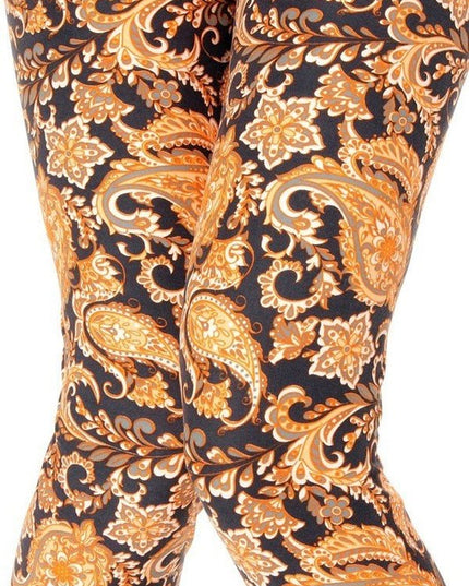 KIDS N230 KIDS BUTTERY SOFT PAISLEY PRINT FULL LEGGINGS