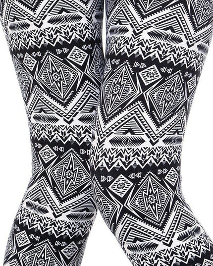 KIDS N169 KIDS ETHNIC PRINT BRUSHED LEGGINGS