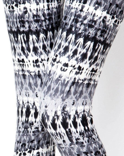 KIDS N157 KIDS ETHNIC TIE DYE PRINT BRUSHED FULL LEGGINGS