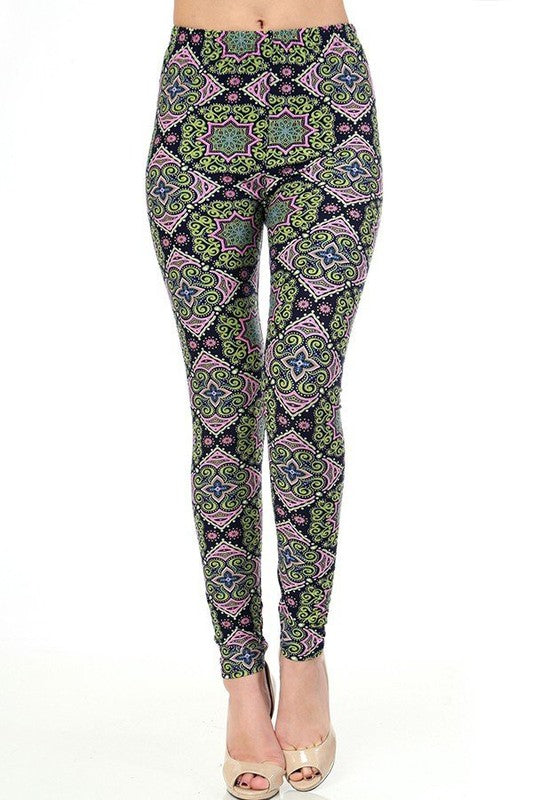 KIDS N196 KIDS ETHNIC PRINT LEGGINGS