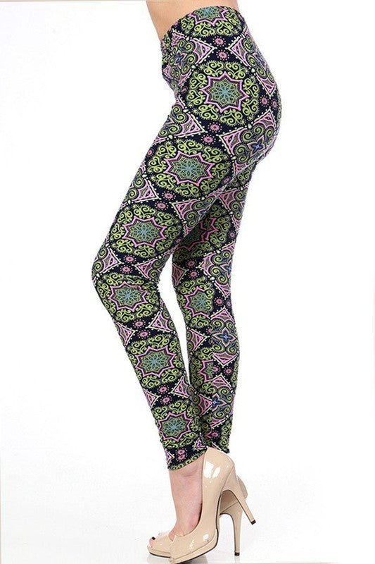 KIDS N196 KIDS ETHNIC PRINT LEGGINGS