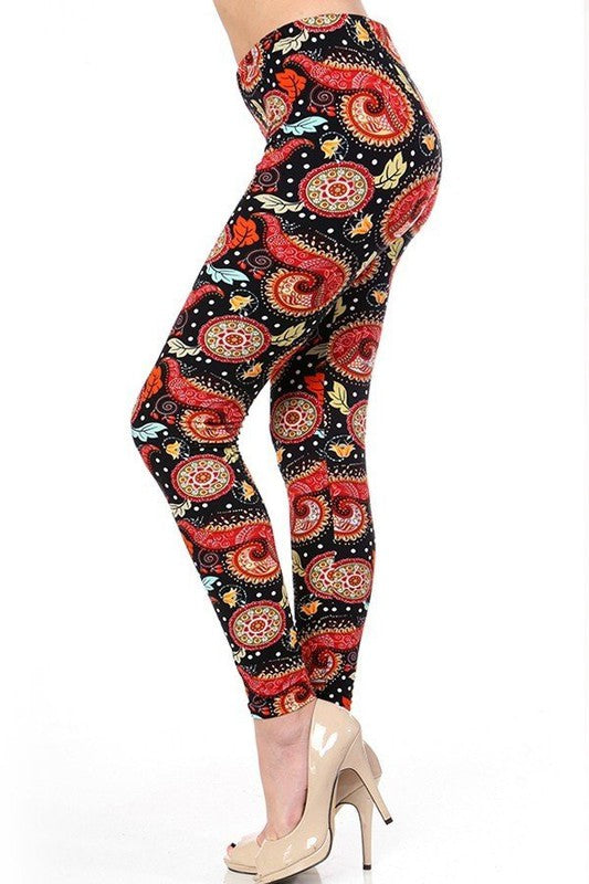 KIDS N184 KIDS PAISLEY PRINT LEGGINGS