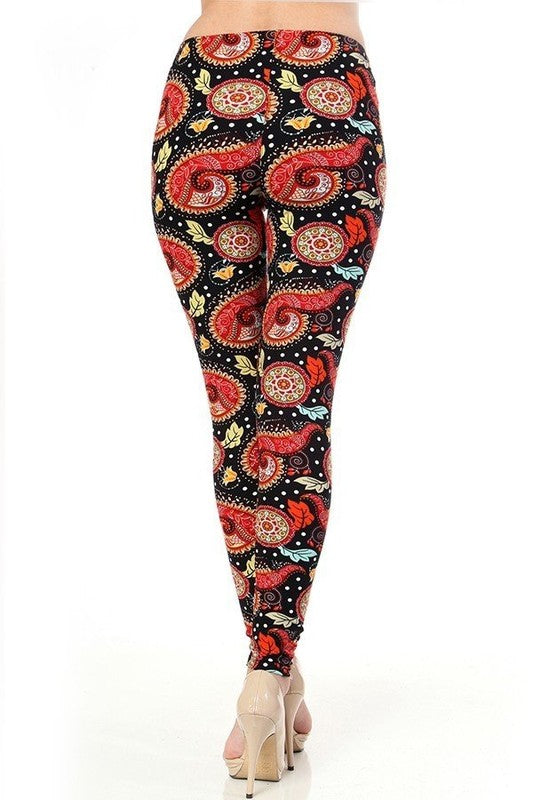 KIDS N184 KIDS PAISLEY PRINT LEGGINGS
