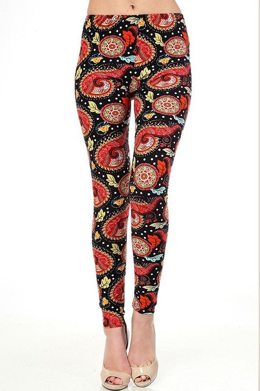 KIDS N184 KIDS PAISLEY PRINT LEGGINGS