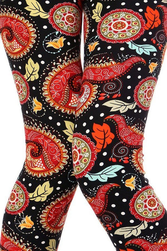 KIDS N184 KIDS PAISLEY PRINT LEGGINGS