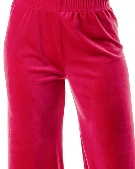 VW001 Stretch Velour – Elastic Waist Straight Leg Pants