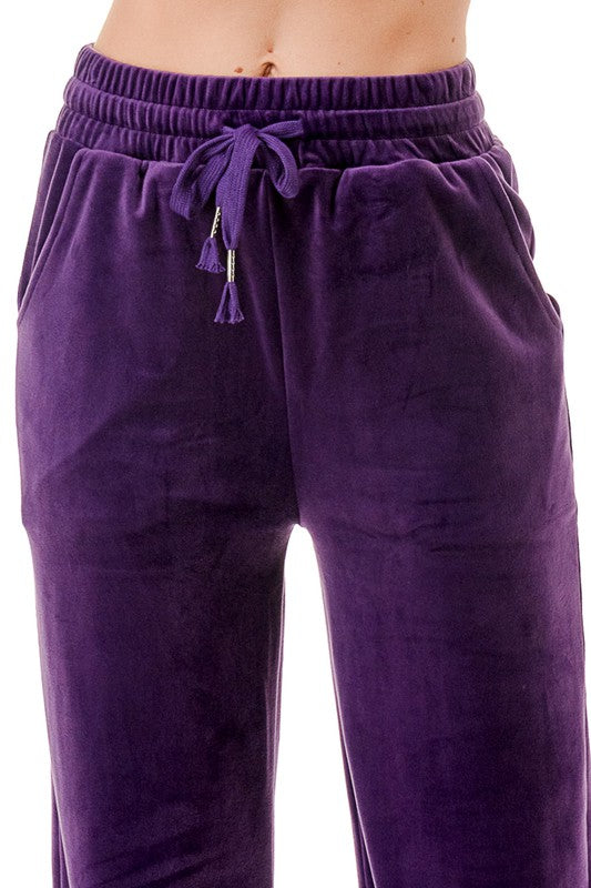 VW002 VELOUR DRAWSTRING PANTS