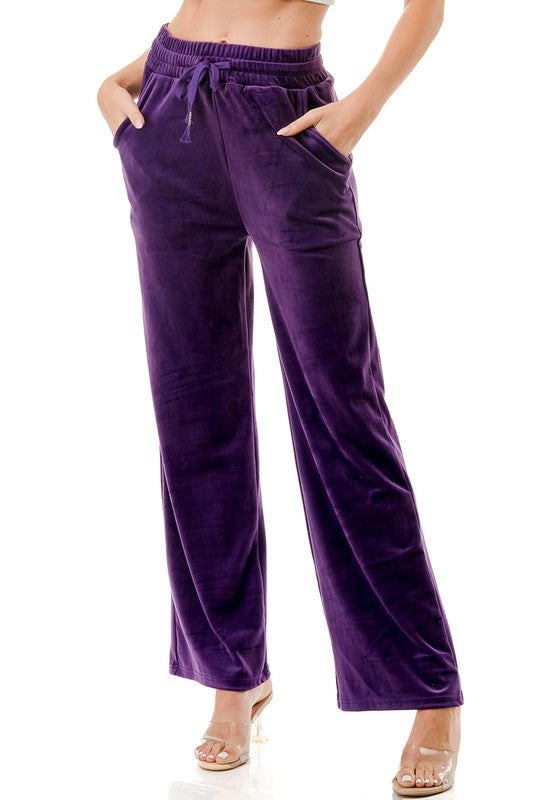 VW002 VELOUR DRAWSTRING PANTS