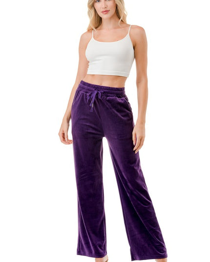 VW002 VELOUR DRAWSTRING PANTS