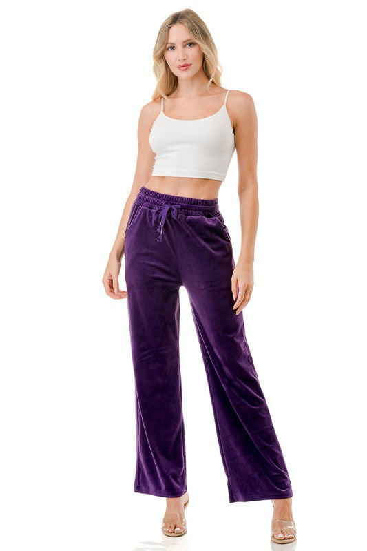 VW002 VELOUR DRAWSTRING PANTS