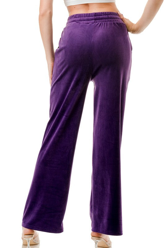 VW002 VELOUR DRAWSTRING PANTS