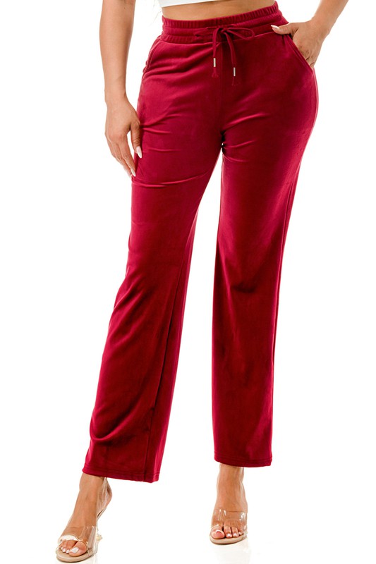 VW002 VELOUR DRAWSTRING PANTS