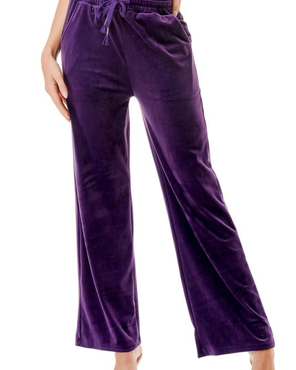 VW002 VELOUR DRAWSTRING PANTS