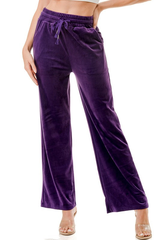 VW002 VELOUR DRAWSTRING PANTS