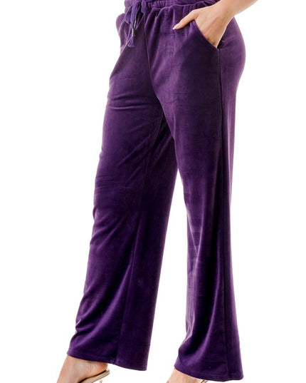 VW002 VELOUR DRAWSTRING PANTS