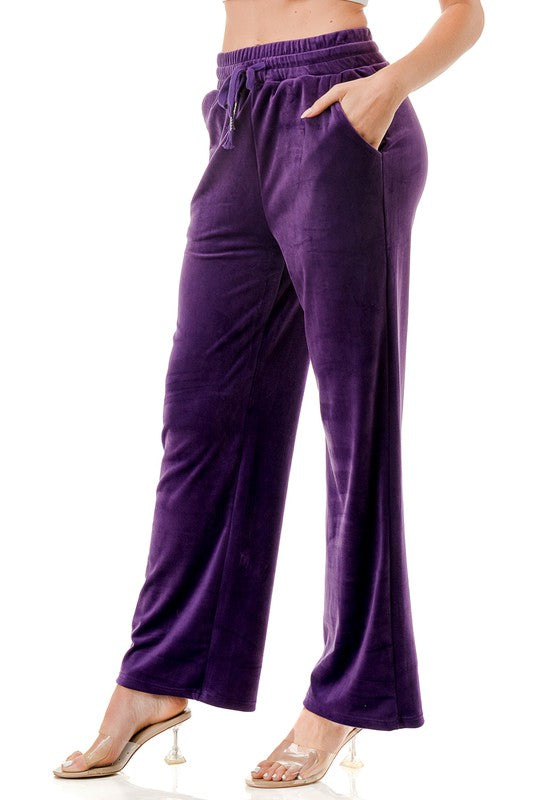 VW002 VELOUR DRAWSTRING PANTS