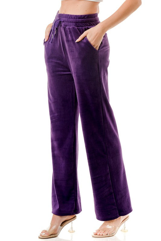 VW002 VELOUR DRAWSTRING PANTS